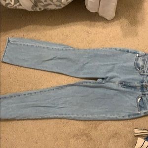 Light wash blue jeans